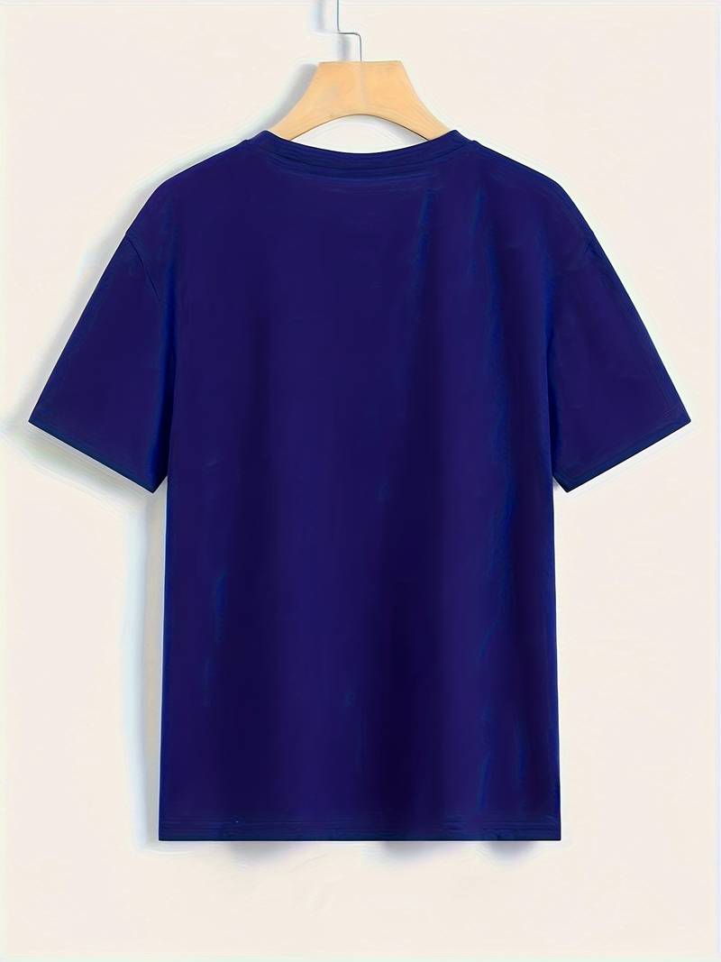 Simple T-shirt with round neckline