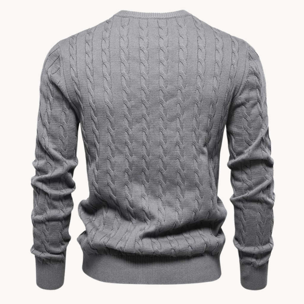 Men's - Sweater - Cable Knit - Soft Comfortable Ponty - Warm Casual Pullover for Effortless Style