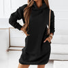 Jumper dress with hood