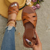 Women's - Flat Sandals - Light Toe Separators with Elasticated Strap - Comfortable Leisure Shoes for Everyday Wear