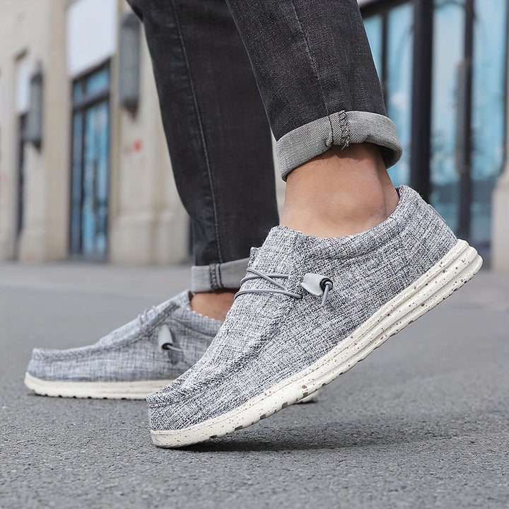 Men's - Slip-On Loafers - Comfortable Non-Slip Casual Shoes with Flag Design - Stylish Footwear