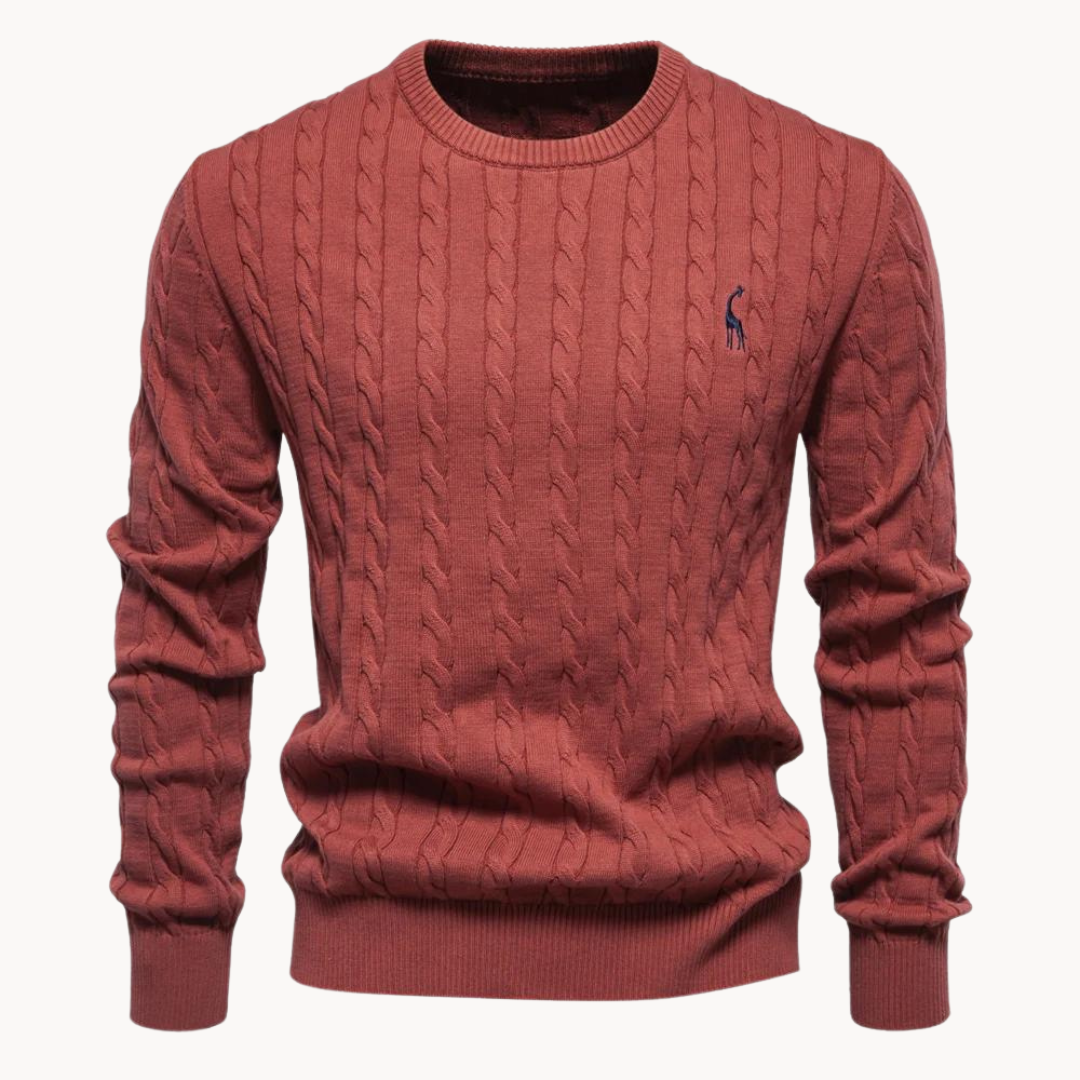 Men's - Sweater - Cable Knit - Soft Comfortable Ponty - Warm Casual Pullover for Effortless Style