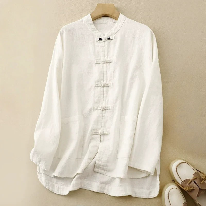 Women's - Linen Shirt - Lightweight & Breathable - Casual Summer Style