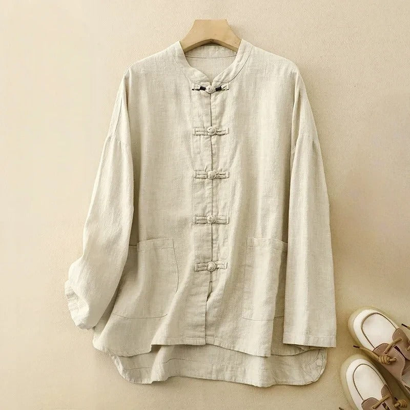 Women's - Linen Shirt - Lightweight & Breathable - Casual Summer Style