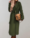 Long Autumn Jacket For Women With Jacket With Belt