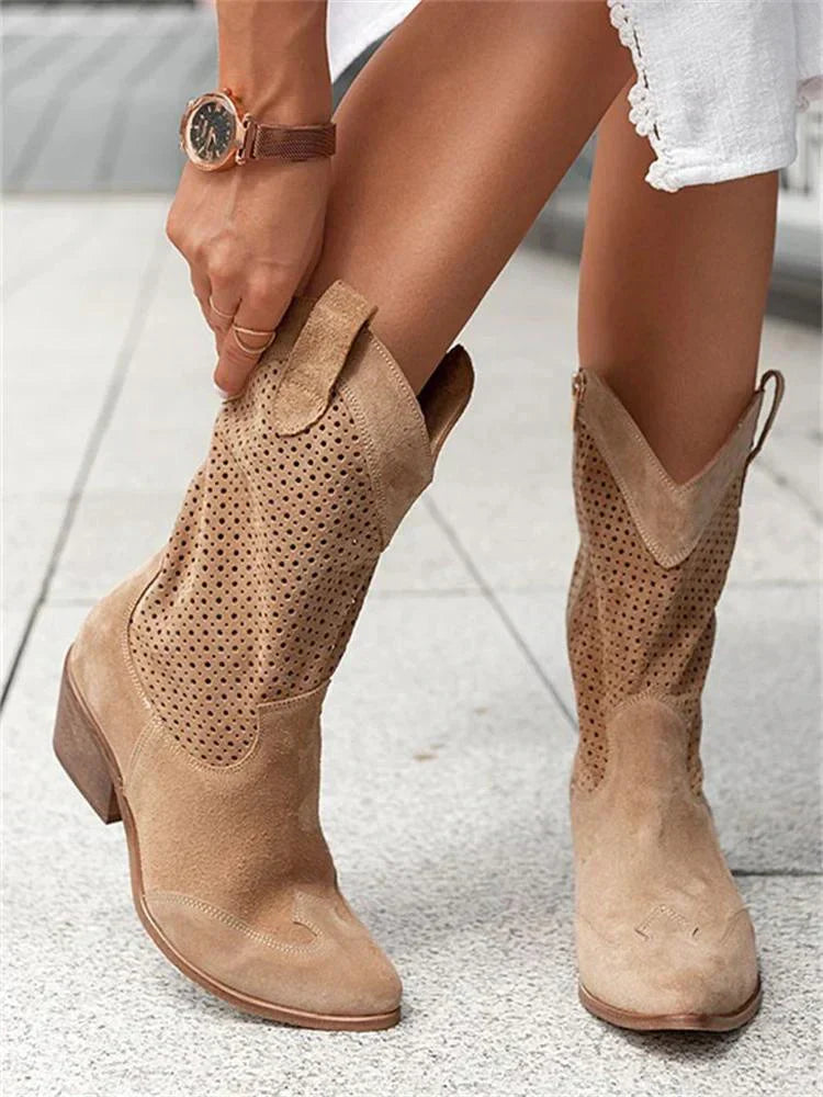 Aubrey | Breathable chic zipped cowboy boots