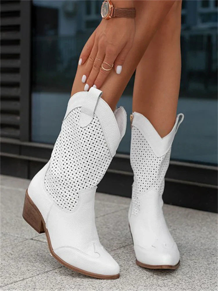 Aubrey | Breathable chic zipped cowboy boots
