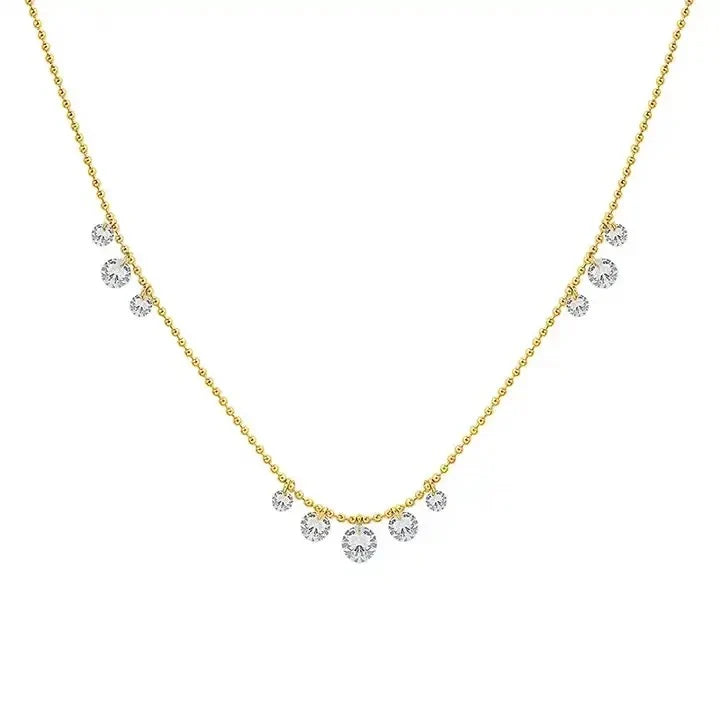 Elegant necklace with crystal pendants