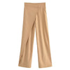 Wide linen wrap trousers