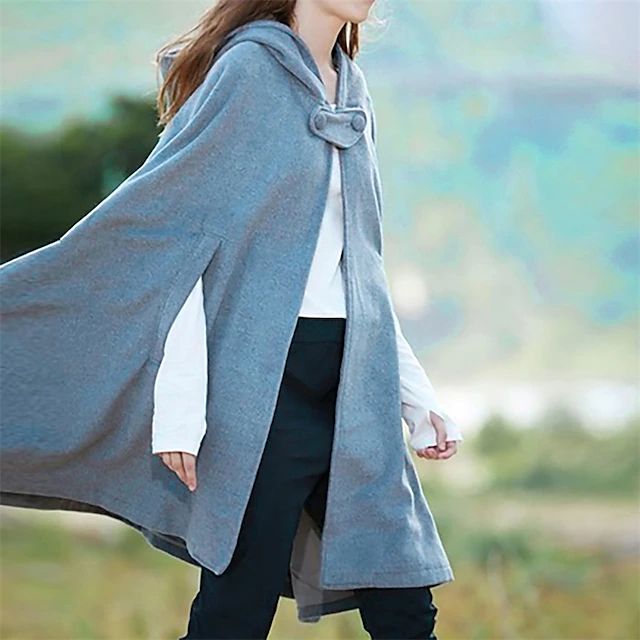 Women's vintage hooded coat short