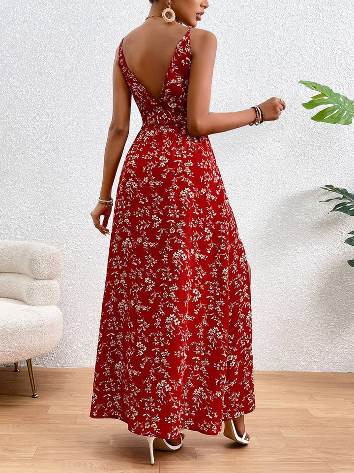 Floral Cami Dress With Side Slits