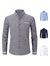 Long-armed collar shirt for men