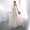 White off-the-shoulder elegant ball gown