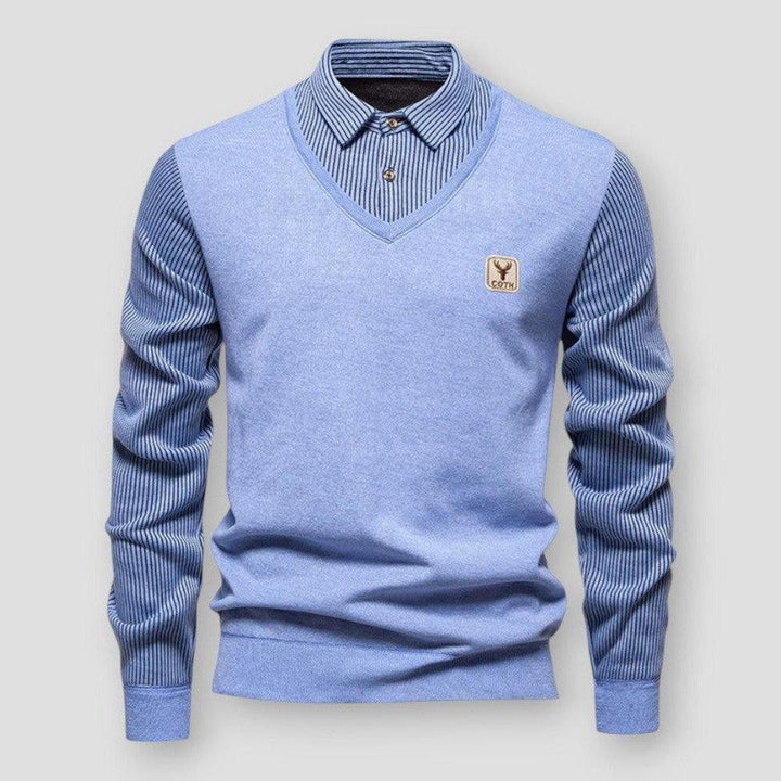 Men's Cosy Knit Jumper - Soft Fabric - Stylish Casual Wear - Perfect for Layering in Any Season