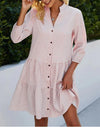 Casual button summer dress