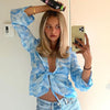 Trendy Women's Loose Chiffon Shirt Blouse In Summer