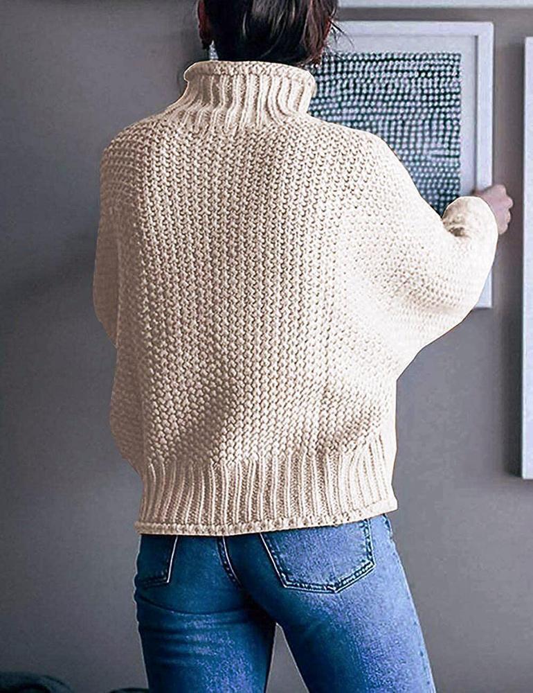 Plain Long-sleeved Sweater