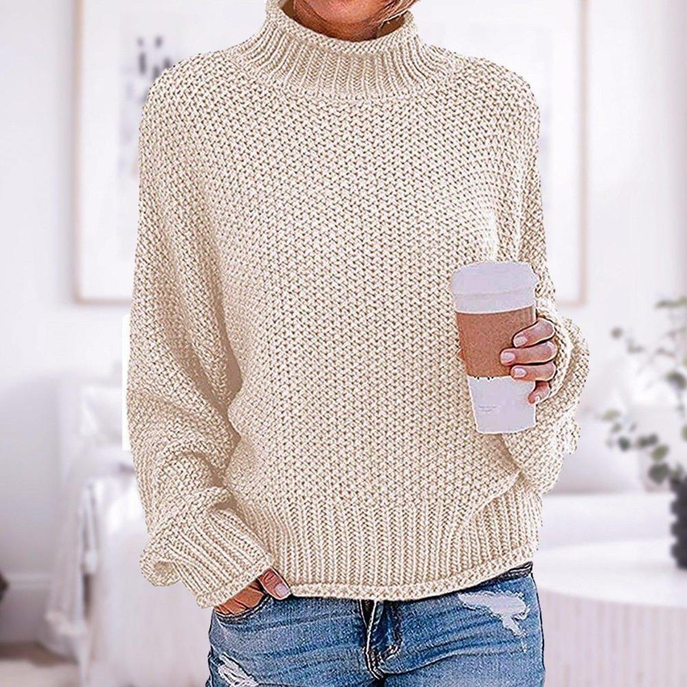 Single-coloured long-sleeved jumper