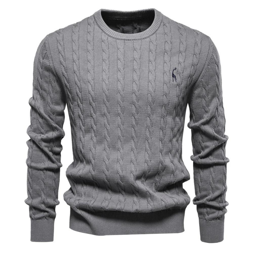 Men's - Sweater - Cable Knit - Soft Comfortable Ponty - Warm Casual Pullover for Effortless Style