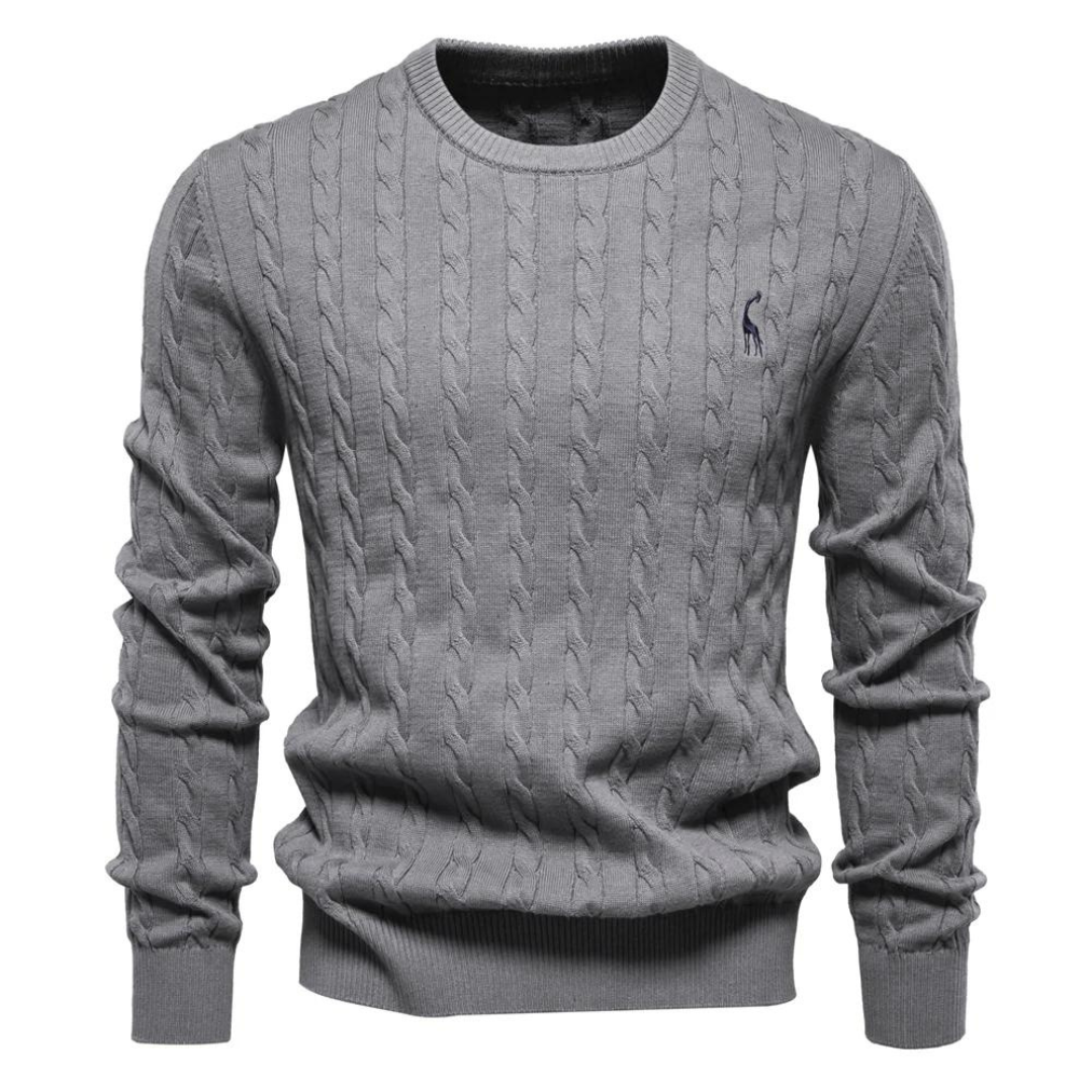 Men's - Sweater - Cable Knit - Soft Comfortable Ponty - Warm Casual Pullover for Effortless Style
