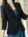 Casual slim-fit long-sleeved office blazer