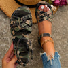 Women's - Flat Sandals - Light Toe Separators with Elasticated Strap - Comfortable Leisure Shoes for Everyday Wear