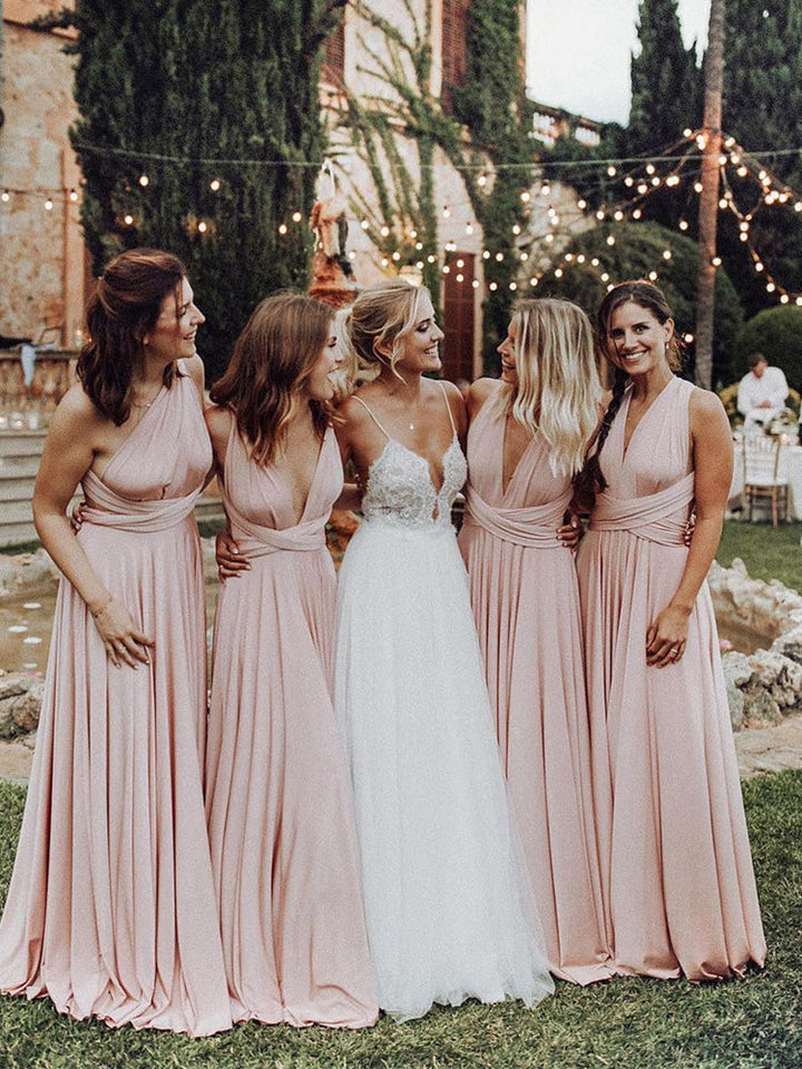 Fashion bridesmaid sisters dress