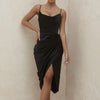 Trendy women's beauty back pleated dress