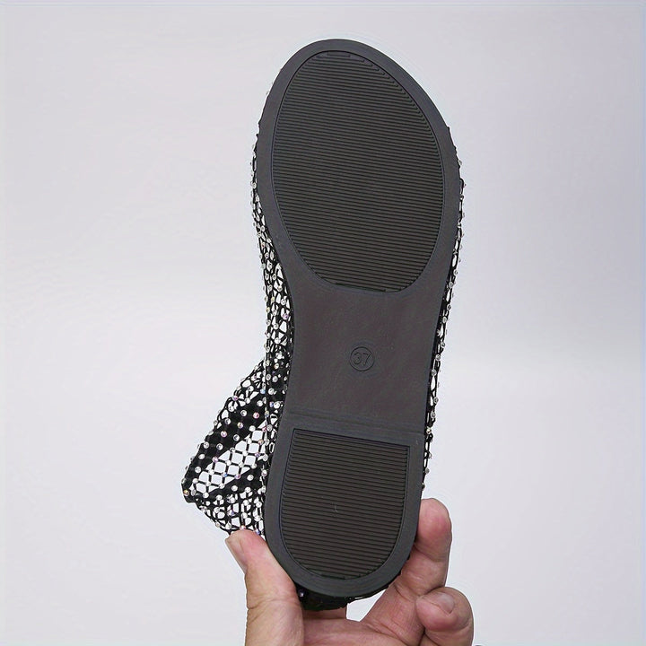Women's - Rhinestone Sandals - Comfortable Toe Separators, Lightweight & Breathable for All-Day Style