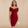 Elegant bandage dress with V-neckline