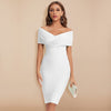 Elegant bandage dress with V-neckline