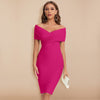 Elegant bandage dress with V-neckline