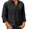 Casual single-coloured long-sleeved shirt for men