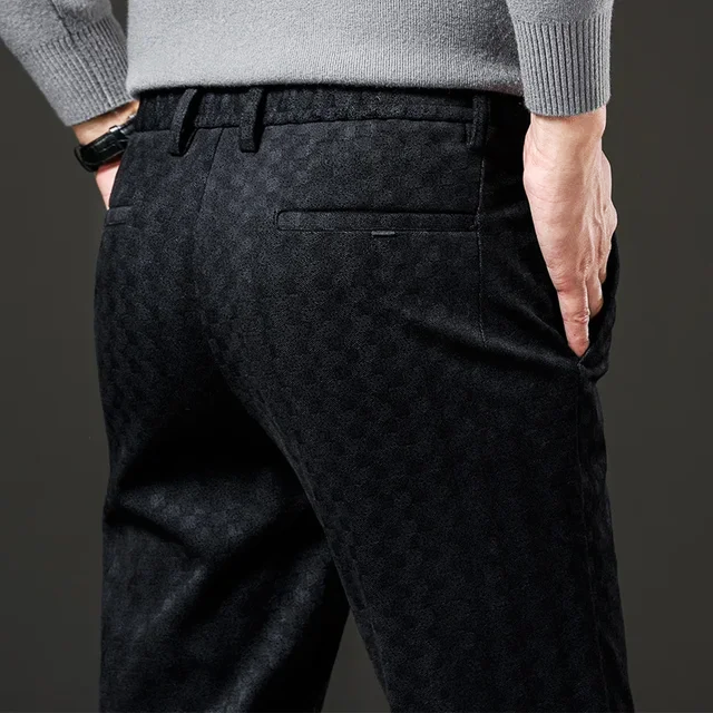 Checked corduroy trousers