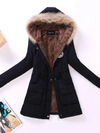 Slim-fit parka with hood, comfortable and fashionable