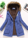 Slim-fit parka with hood, comfortable and fashionable