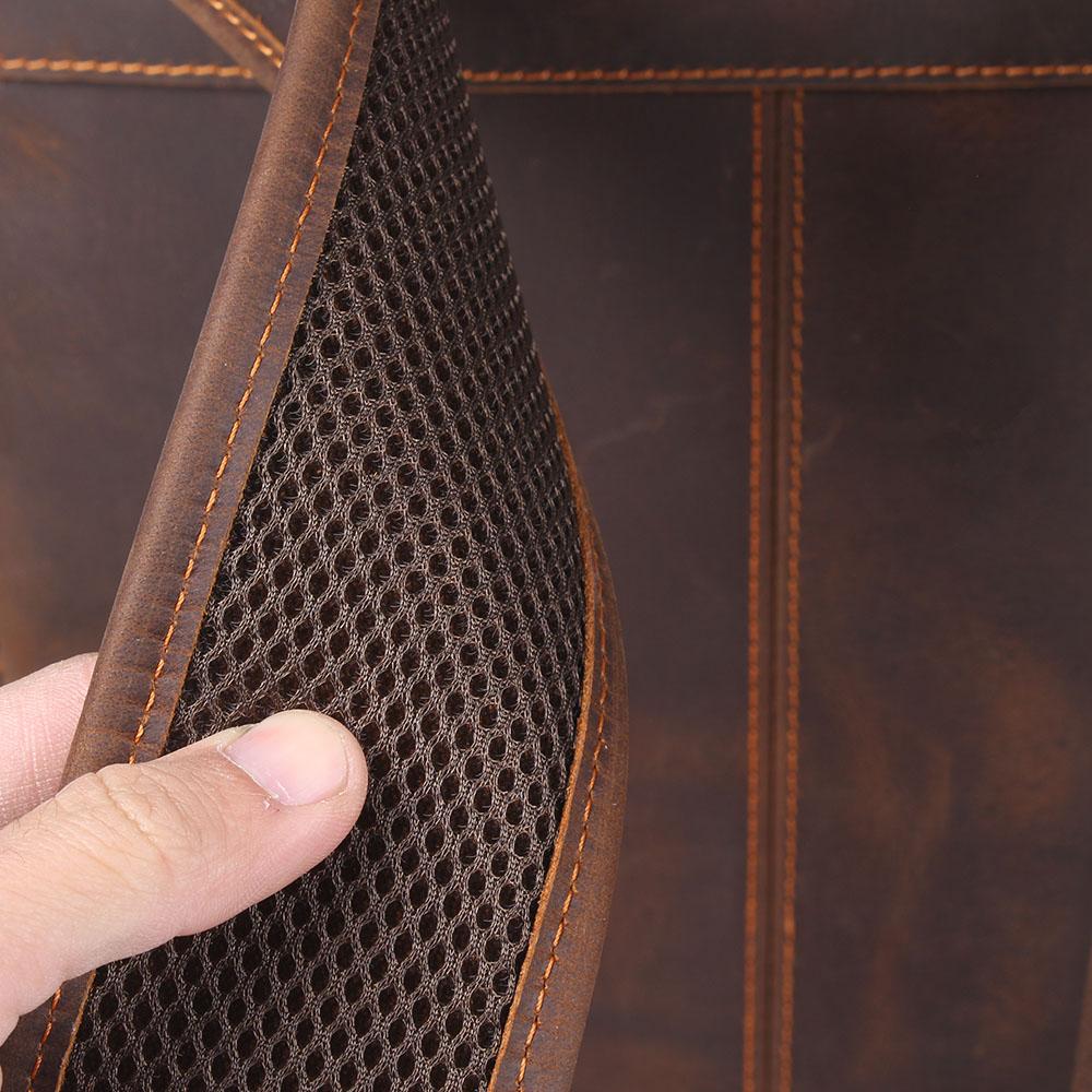 Unisex - Stylish Brown Leather Backpack - Durable & Versatile
