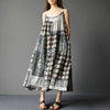 Patchwork hippie dress with polka dots