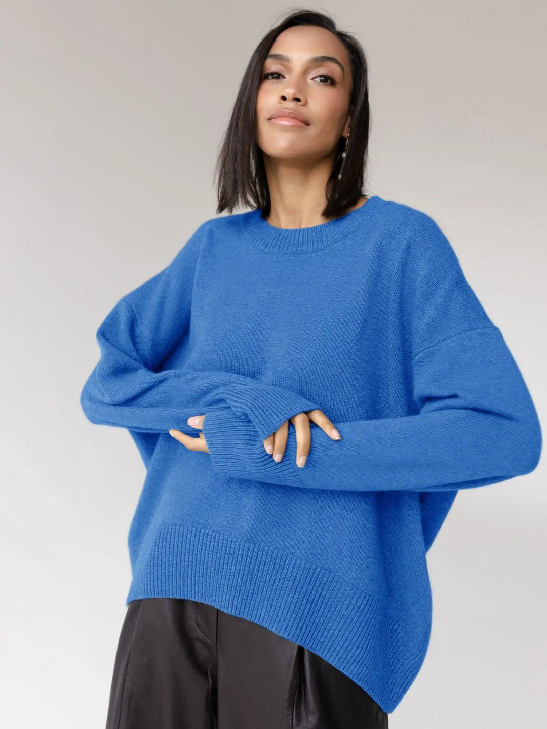 Crew neck jumper for women