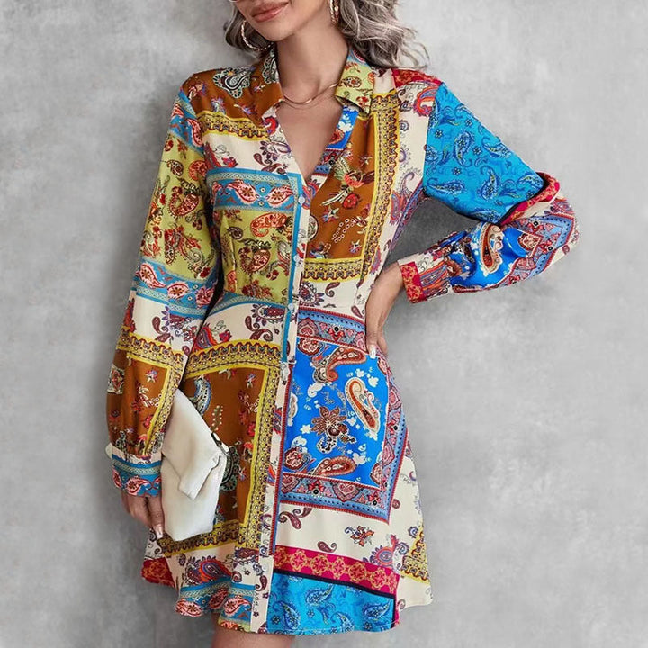 Modern Ladies Printed Fashionable Elegant Dress