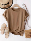 Simple T-shirt with round neckline