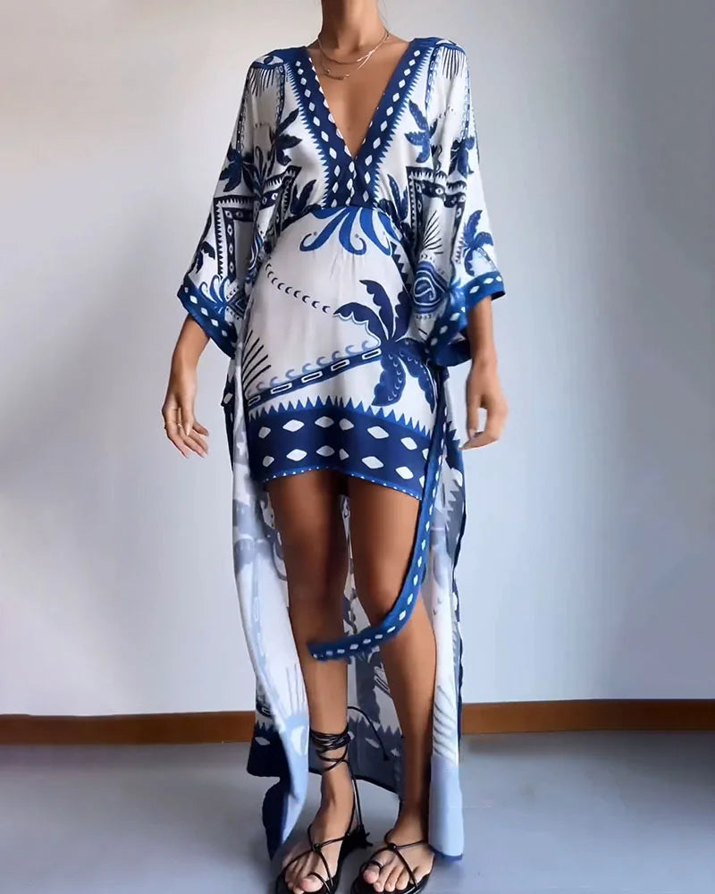 Stylish printed maxi dress