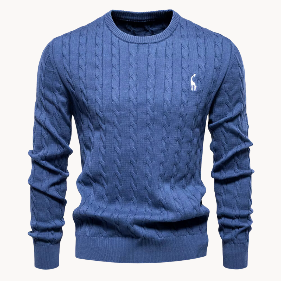 Men's - Sweater - Cable Knit - Soft Comfortable Ponty - Warm Casual Pullover for Effortless Style