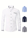 Long-armed collar shirt for men