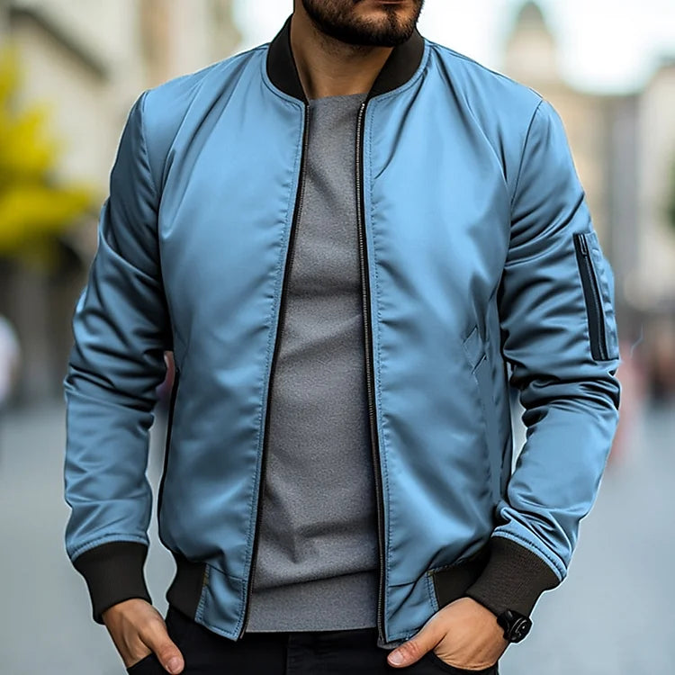 Men - Jacket - Bomber Style - Lightweight Zip