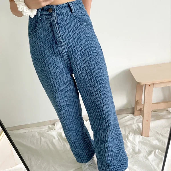 High-waisted trousers