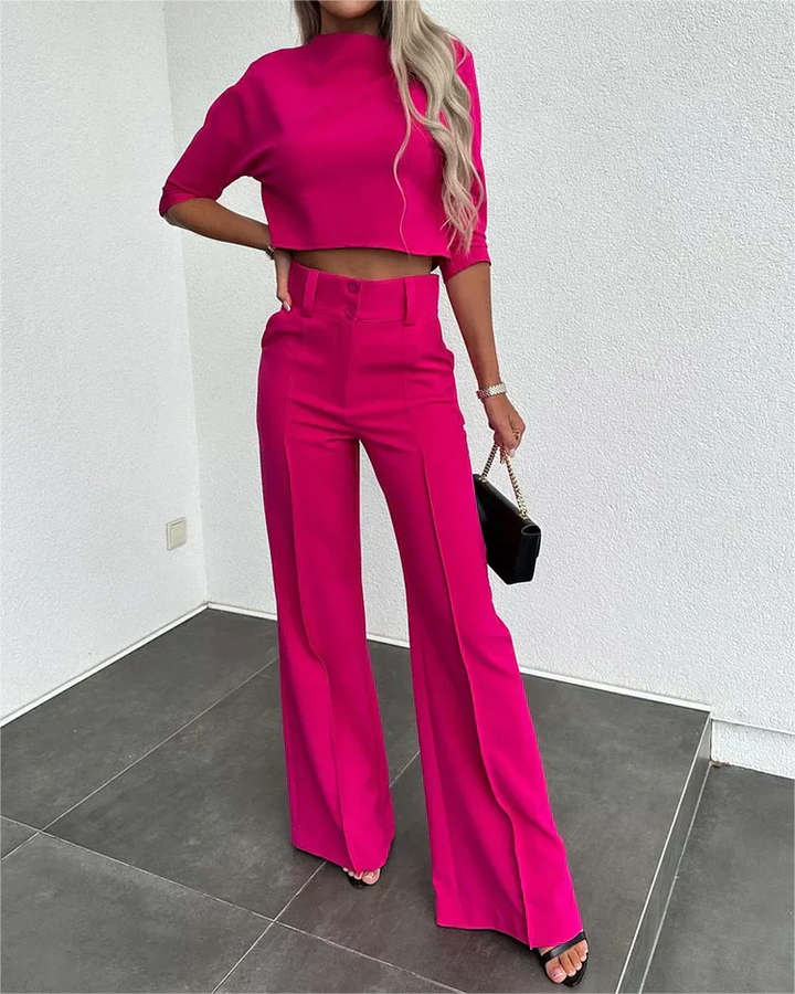 Fashionable two-piece set with half sleeves