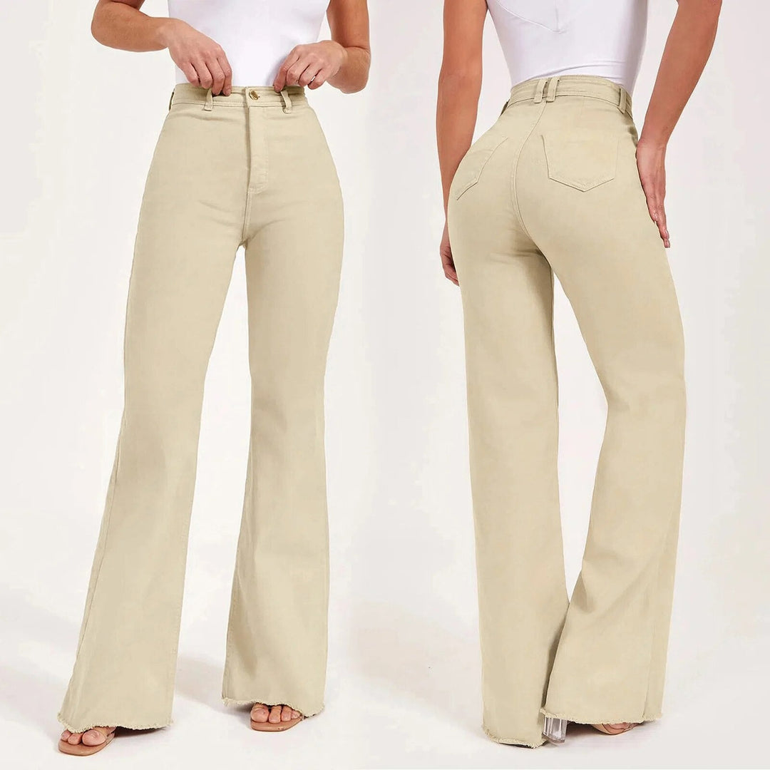 Classically elegant denim trousers