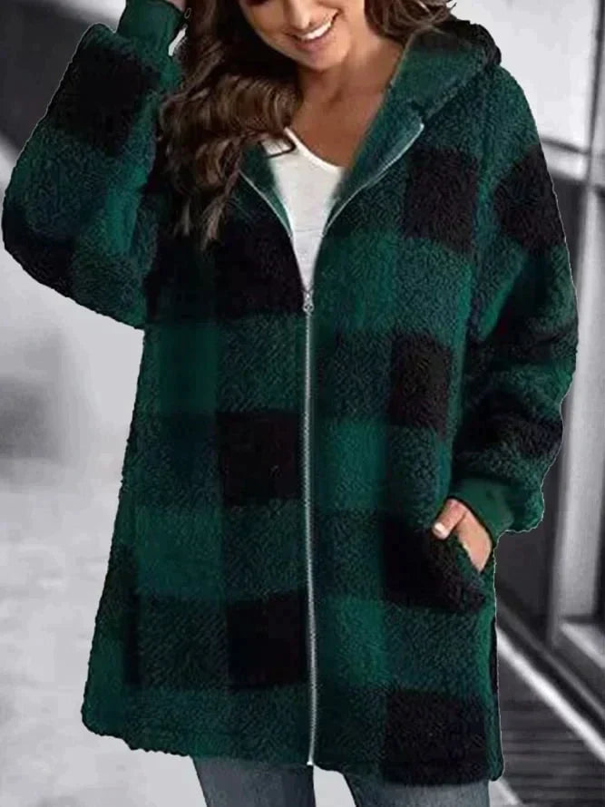 Georgia™ Loose checked oversized coat