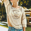 Elegant bohemian blouse with thin outer neckline